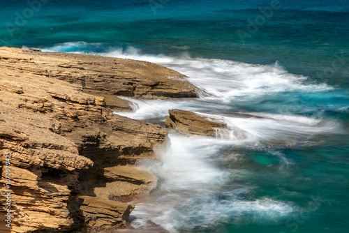 Blick auf die Küste westlich von Cala Mesquida, Mallorca, Spanien