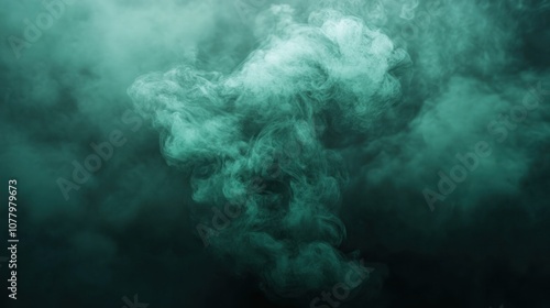 Abstract Smoke Photography with Green Hues