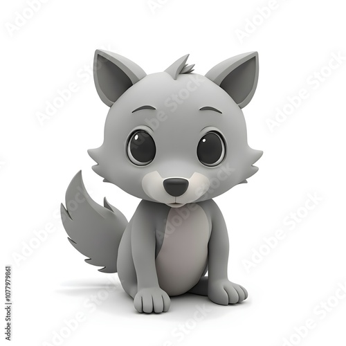 Cute Wolf Character 