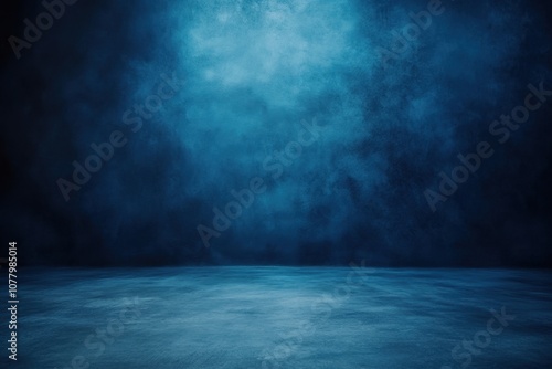 Blue smoky background with empty space.