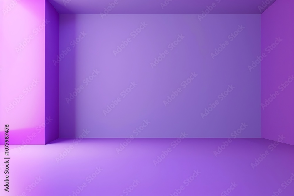 Abstract empty room with purple wall and concrete floor Abstract empty room with purple wall and concrete floor
