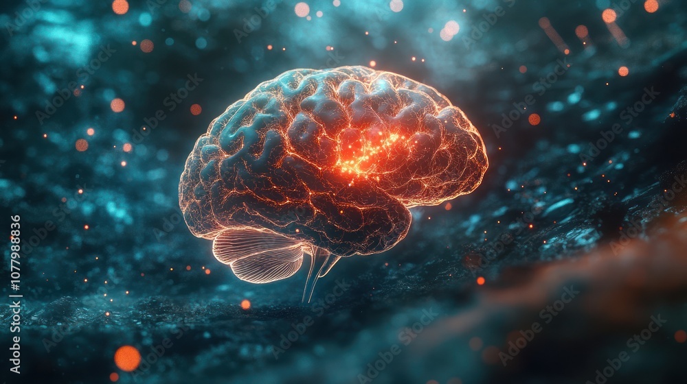 Fototapeta premium Digital Brain Illustration