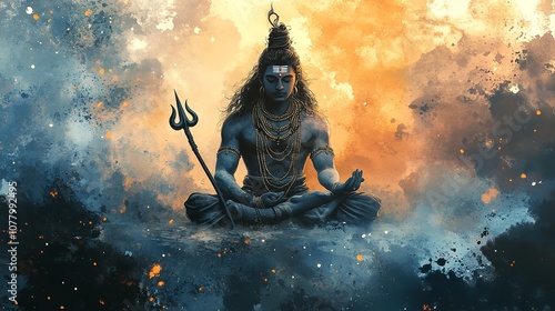 portrait of Indian mighty God Shiva shiva wallpaper