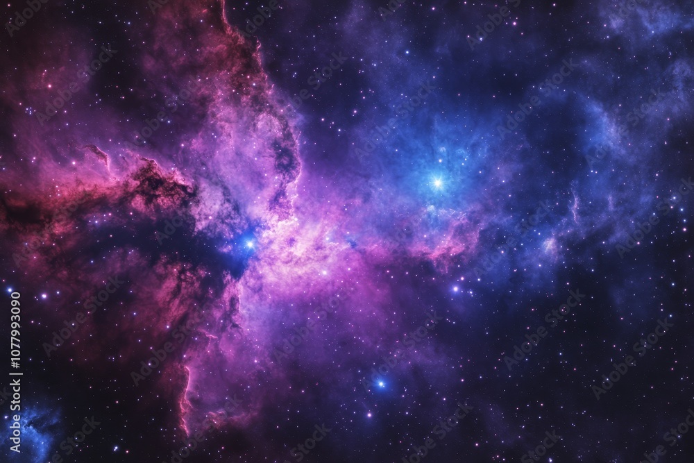Stunning abstract space background featuring nebula, stars, and galaxies in the cosmos