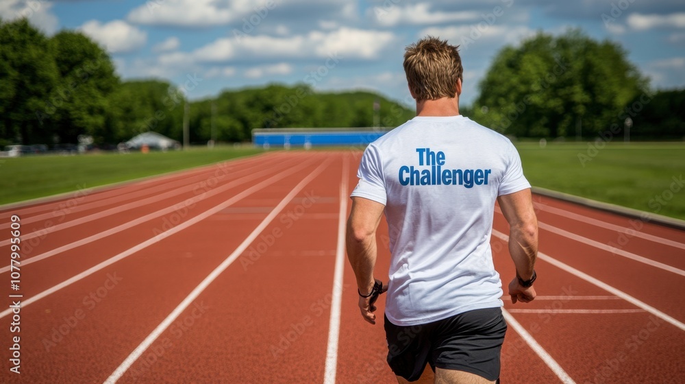 Runner on Track Embracing the Challenger Spirit Runner on Track Embracing the Challenger Spirit