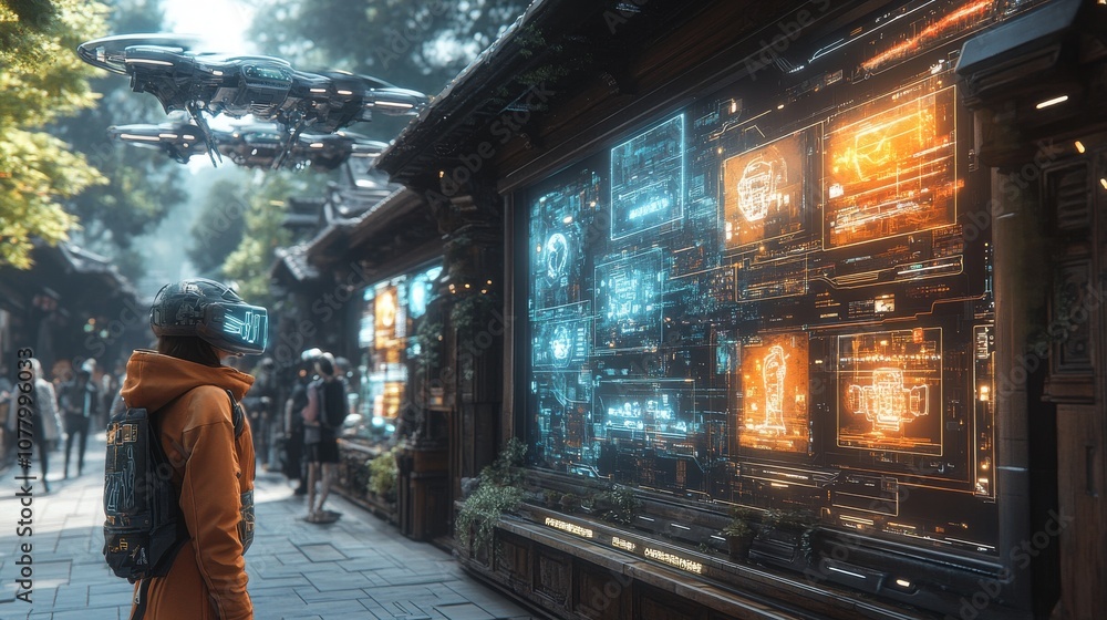 People Engaging in a Cybernetic Marketplace Experience People Engaging in a Cybernetic Marketplace Experience