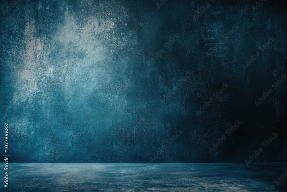 Dark blue grunge background with spotlight and floor. Dark blue grunge background with spotlight and floor.