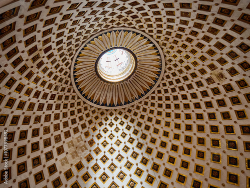 View of the Dome in The Sanctuary Basilica of the Assumption of Our Lady commonly known as the Rotunda of Mosta  or the Mosta Dome photo