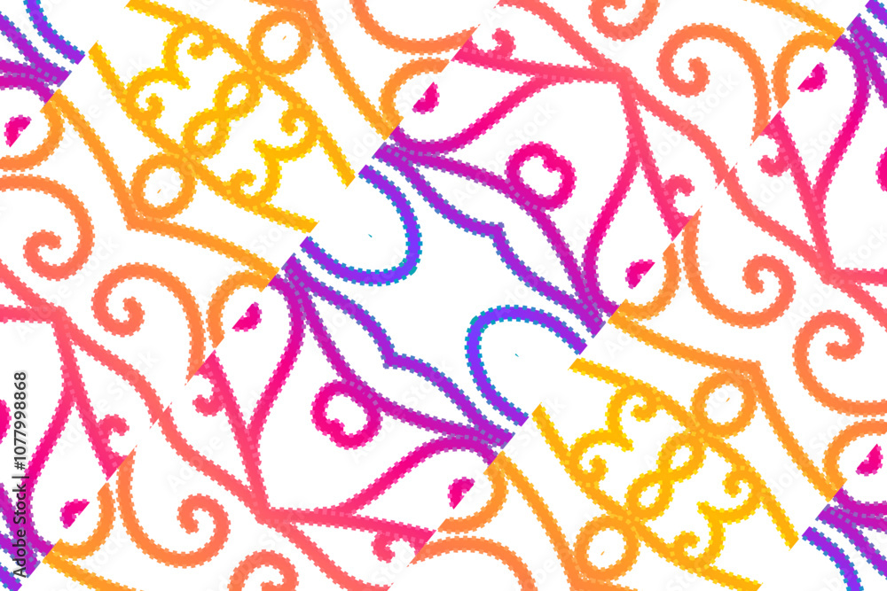 colourful gradient line art pattern of indonesian culture traditional tenun batik ethnic dayak ornament for wallpaper ads background colourful gradient line art pattern of indonesian culture traditional tenun batik ethnic dayak ornament for wallpaper ads background