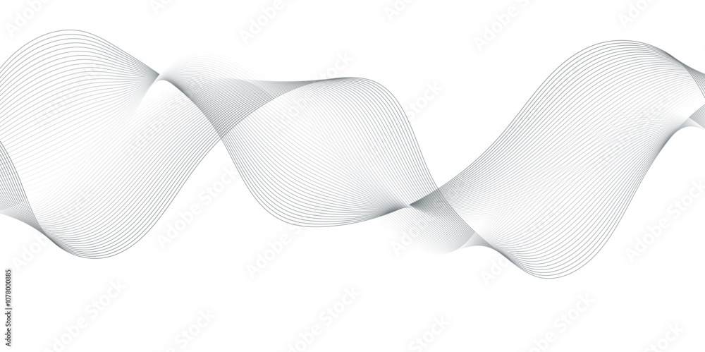 White wave curve lines banner background design. Abstract soft wave lines dynamic flowing gray light isolated background. Vector Illustration of the gray pattern of lines. Black stripes on white .
White wave curve lines banner background design. Abstract soft wave lines dynamic flowing gray light isolated background. Vector Illustration of the gray pattern of lines. Black stripes on white .