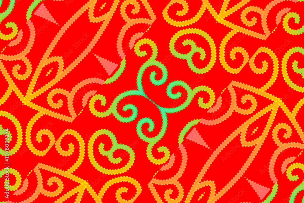 colourful gradient line art pattern of indonesian culture traditional tenun batik ethnic dayak ornament for wallpaper ads background colourful gradient line art pattern of indonesian culture traditional tenun batik ethnic dayak ornament for wallpaper ads background