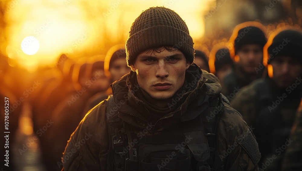 Soldier in the sunset Soldier in the sunset