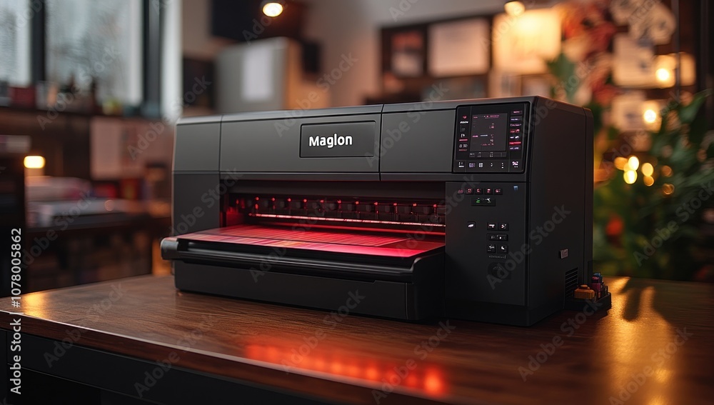 Maglon Printer on a Wooden Table Maglon Printer on a Wooden Table