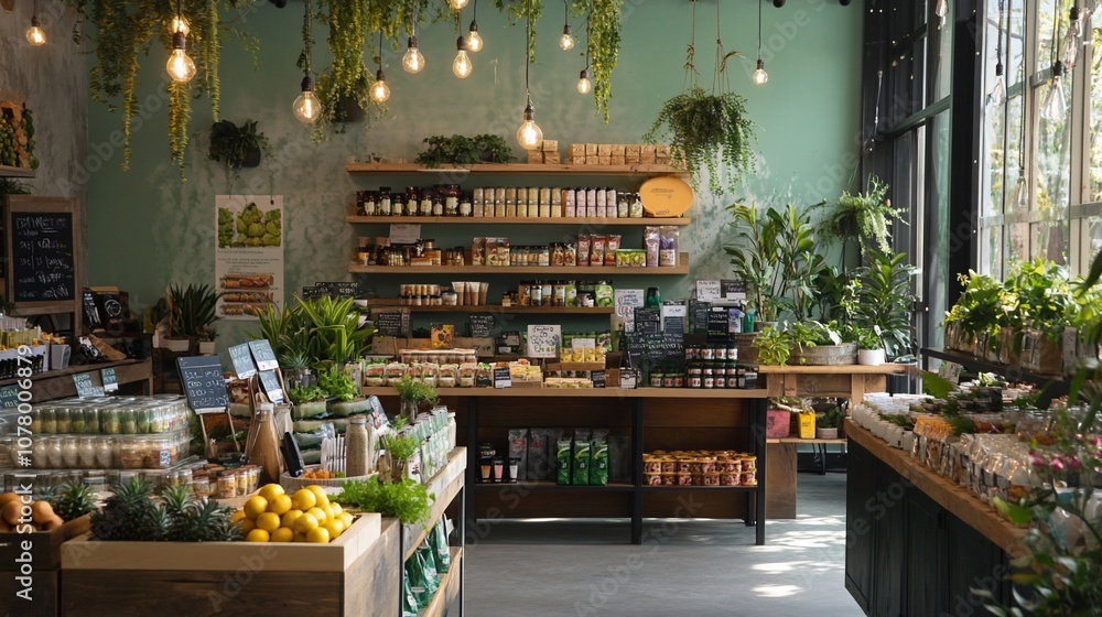 A well-stocked grocery store with fresh produce, pantry staples, and a variety of other items. A well-stocked grocery store with fresh produce, pantry staples, and a variety of other items.