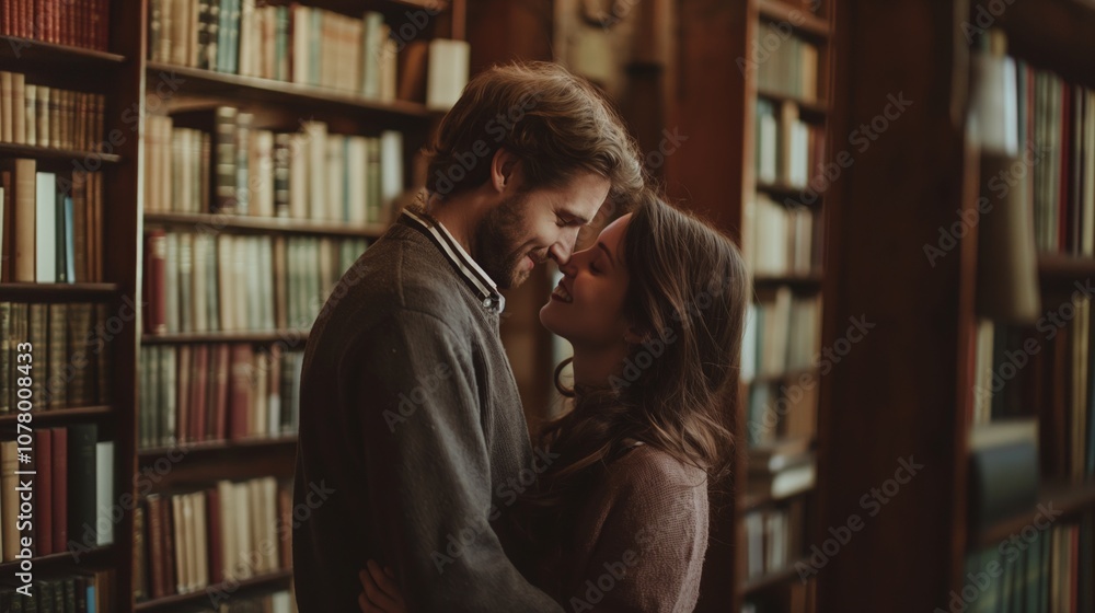Romantic Moment in Library Romantic Moment in Library