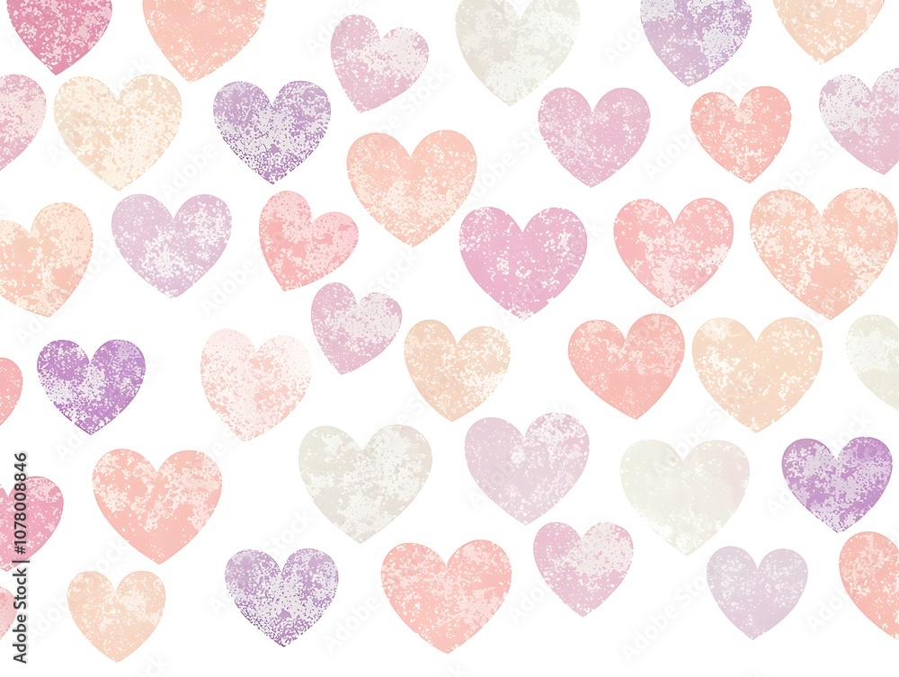 custom made wallpaper toronto digitalA background filled with pastel-colored hearts