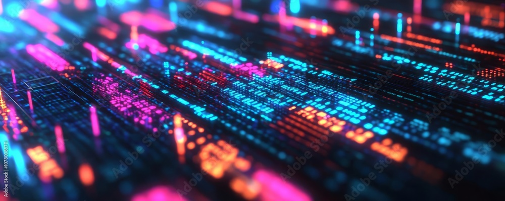 Advanced diverse network, vibrant holographic data, cyber glow Advanced diverse network, vibrant holographic data, cyber glow
