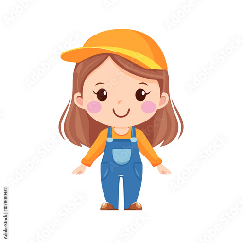 Mechanic Cute Worker Work Job Profession Professional Occupation Cartoon Character
