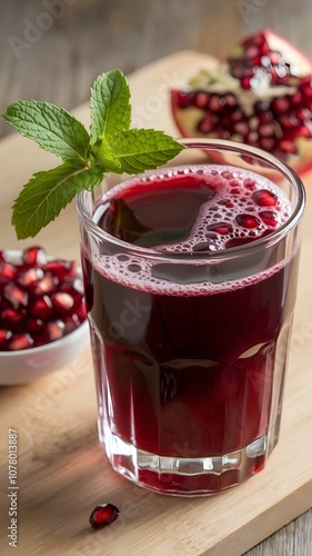 Fresh red currant jam in a glass jar with ripe berries and a sweet, juicy appearance photo