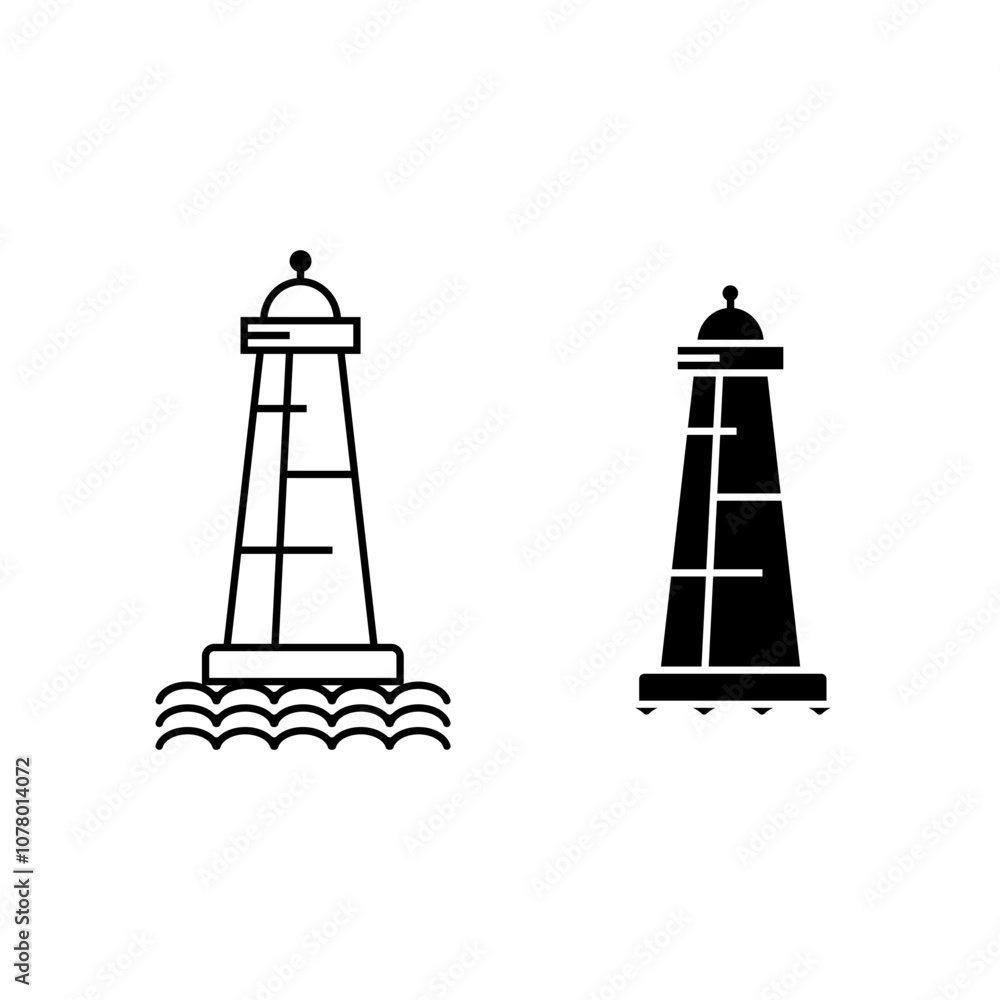 simple lighthouse icon isolated on white background simple lighthouse icon isolated on white background