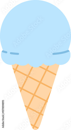 cute ice cream, vector illustration, sweet dessert