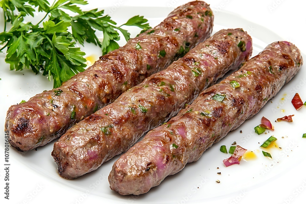 sausage on a white background