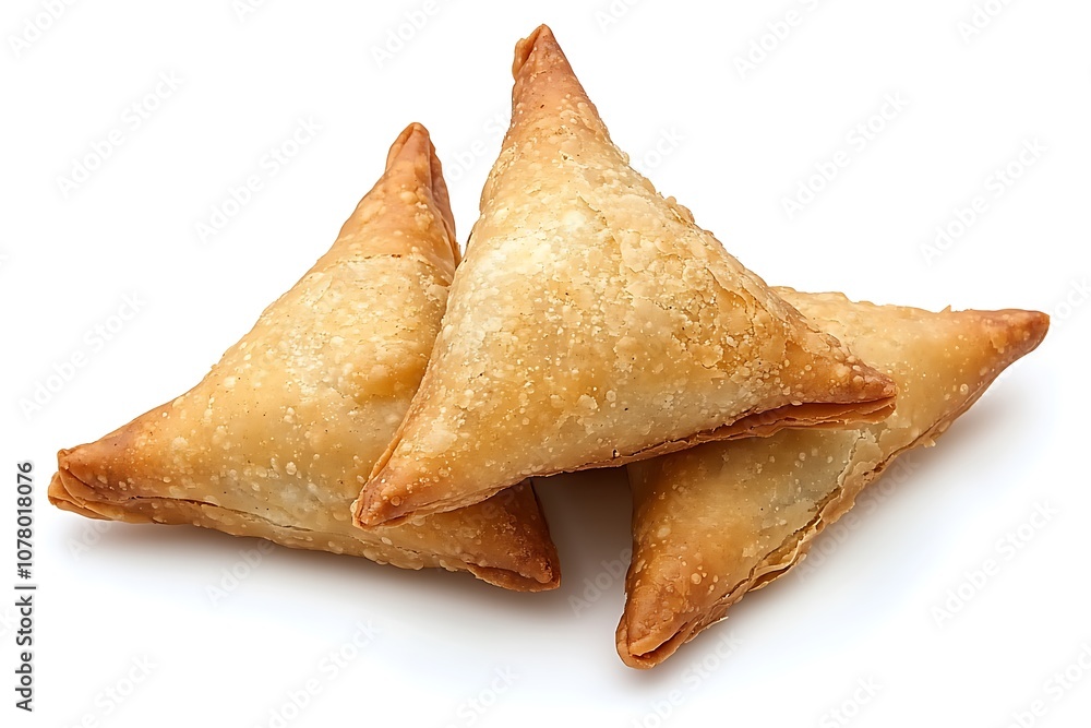 Samosas filled with curried vegetable or meat mixtures Samosas filled with curried vegetable or meat mixtures