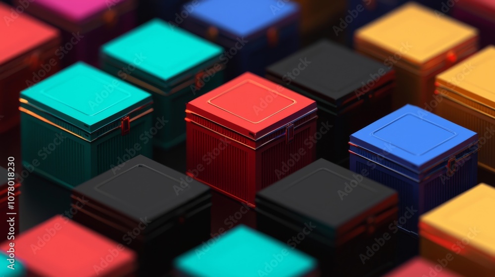 Colorful Geometric Boxes. Colorful Geometric Boxes.