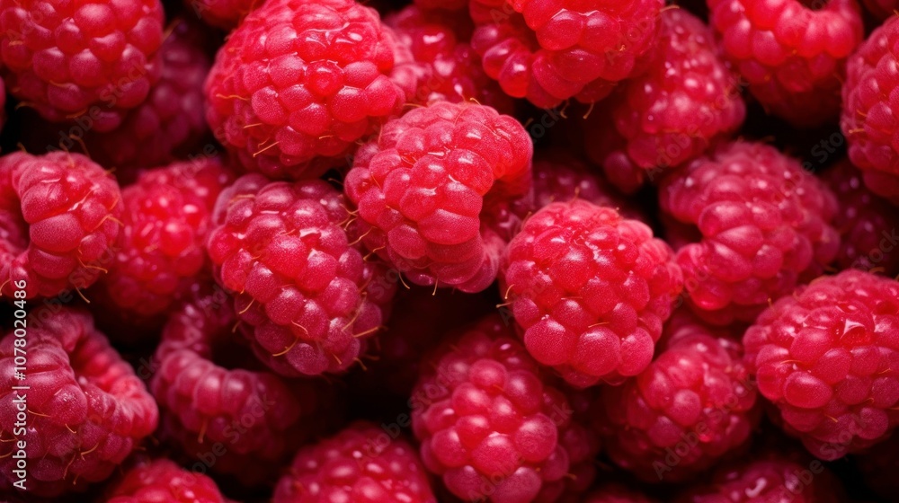 Close-up of Fresh Raspberries Close-up of Fresh Raspberries