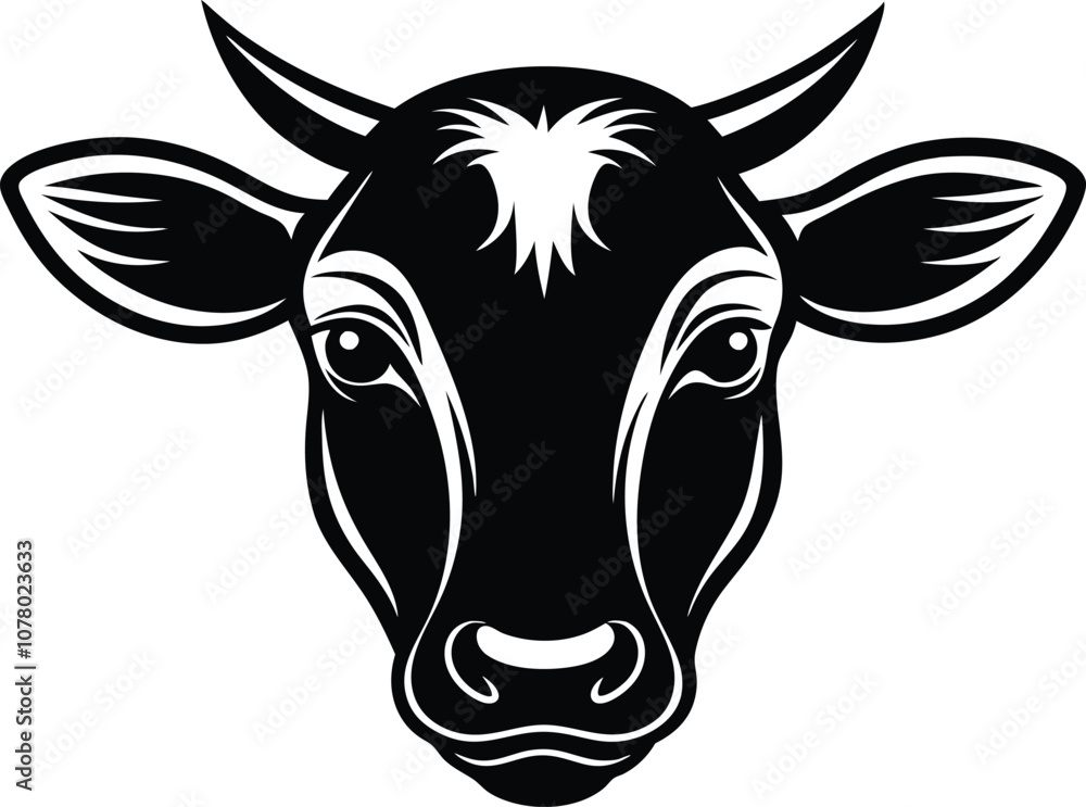 cow head logo silhouette , bull logo , animal logo vector black cow head logo silhouette , bull logo , animal logo vector black
