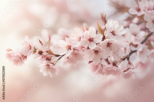 Cherry blossoms bloom in spring