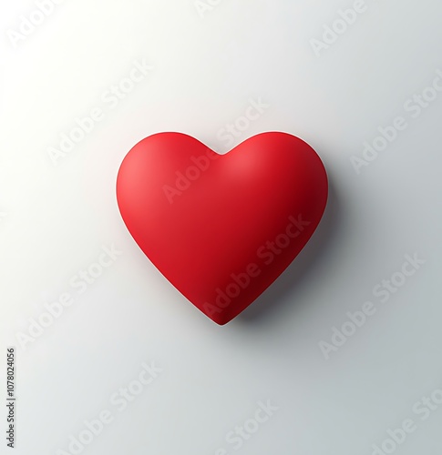 Wallpaper Mural A simple red heart vector graphic on a white background Torontodigital.ca