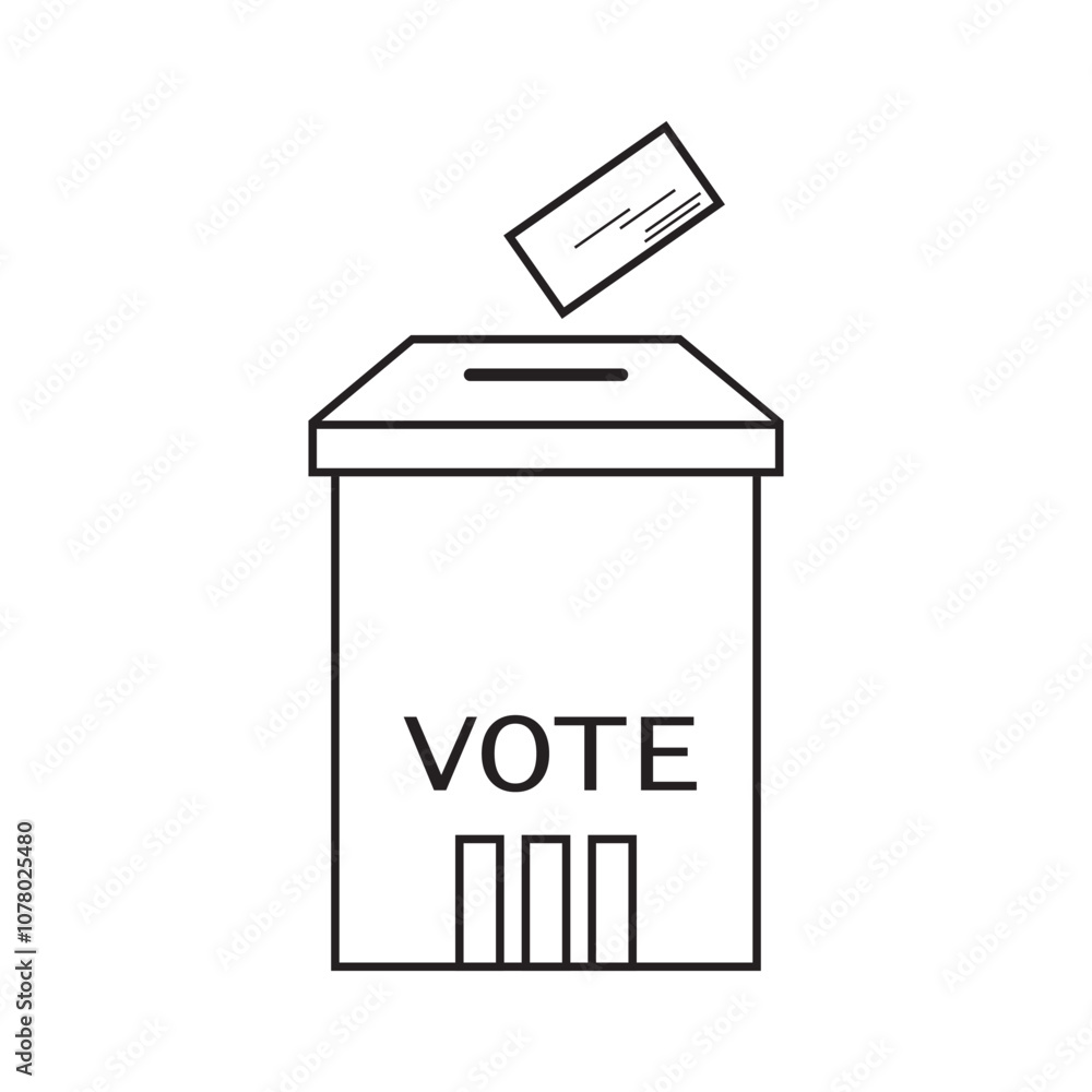 Election day voting box icon flat design Election day voting box icon flat design