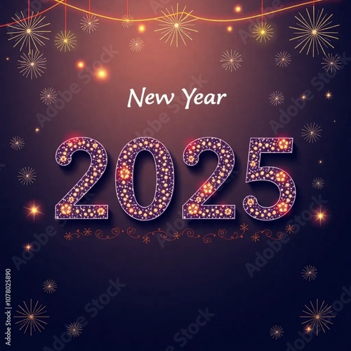 New year 2025 greating card