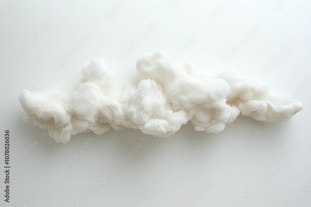 White cloud-like substance on white background. White cloud-like substance on white background.