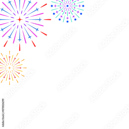 Fireworks Colorful Corner Decoration
