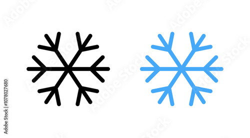 Snowflake icon isolated on white background. Snow and winter icon. Snowflake decorative element for Christmas. Vector illustration.