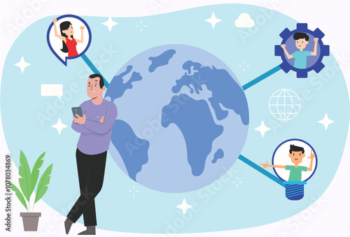 213 - Networking Concept Illust