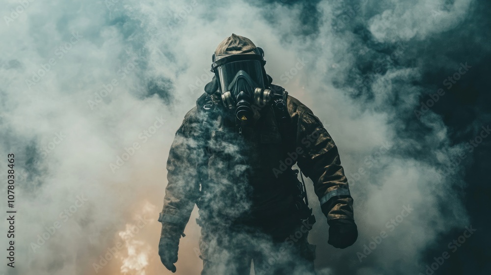 Firefighter in Smoke Firefighter in Smoke