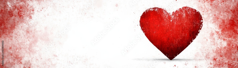Vibrant red heart on pristine white background, symbol of love, romance, and valentine's day Vibrant red heart on pristine white background, symbol of love, romance, and valentine's day
