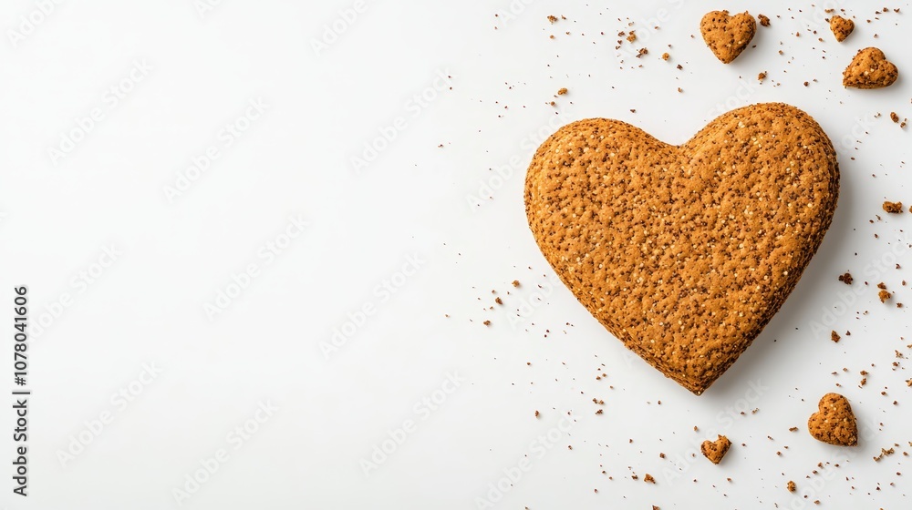Delicious heartshaped cookie with a bite, perfect for valentine's day and sweet treats Delicious heartshaped cookie with a bite, perfect for valentine's day and sweet treats