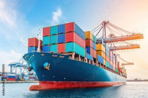 Efficiently transport goods across oceans using modern shipping methods and container vessels