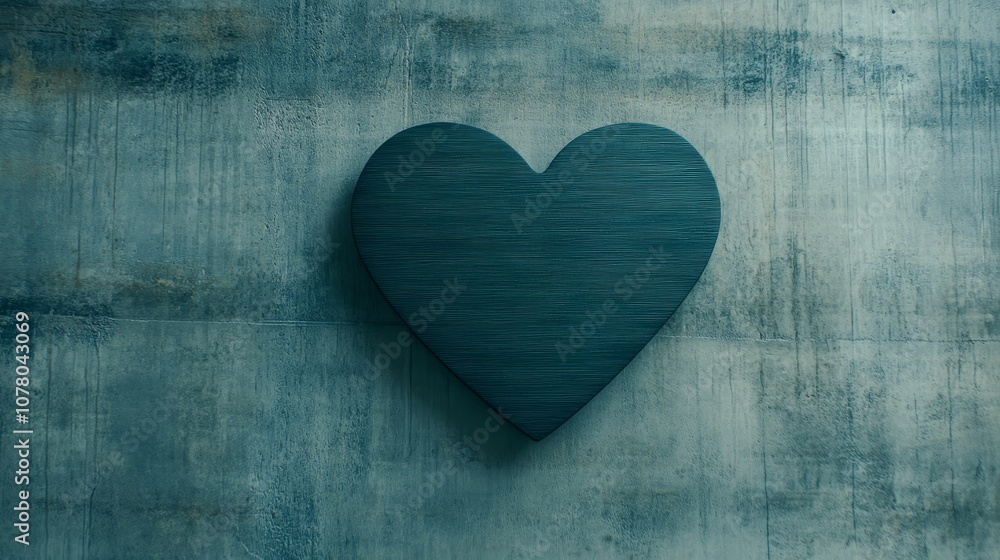 Heart shape on wall, symbol of love, romance, and affection for valentine's day heartwarming emotions Heart shape on wall, symbol of love, romance, and affection for valentine's day heartwarming emotions