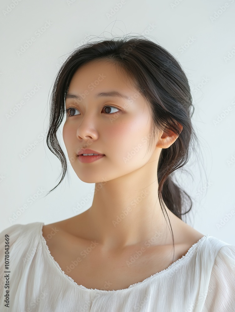 Captivating portrait of a young woman showcasing natural beauty and grace Captivating portrait of a young woman showcasing natural beauty and grace