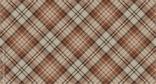 Vector checkered pattern. Tartan, textured seamless twill for flannel shirts, duvet covers, other autumn winter textile mills. Vector Format