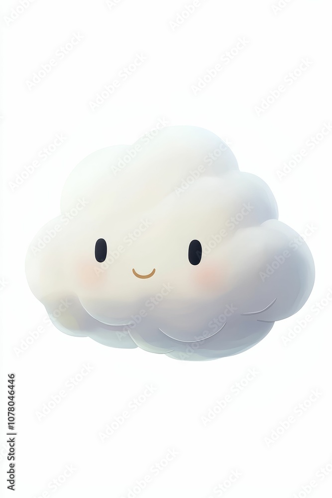 Smiling cartoon cloud with eyes. Smiling cartoon cloud with eyes.