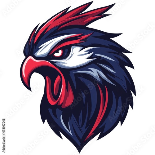 Wallpaper Mural Fierce Red and Blue Bird Head Mascot Logo Torontodigital.ca
