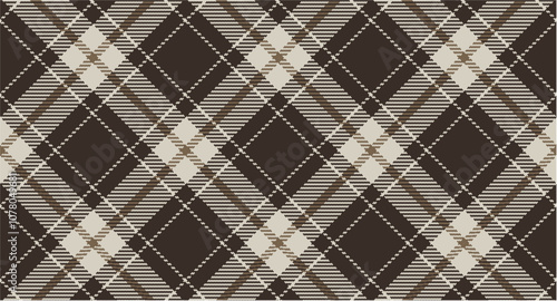 Vector checkered pattern. Tartan, textured seamless twill for flannel shirts, duvet covers, other autumn winter textile mills. Vector Format