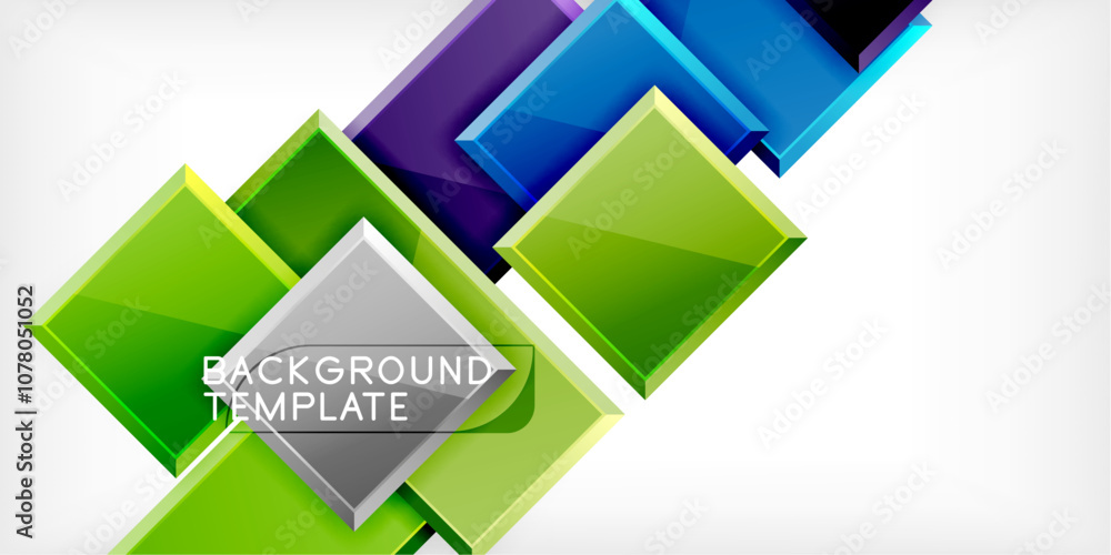Glass toy style square shapes abstract design. Vector Illustration For Wallpaper, Banner, Background, Card, Book Illustration, landing page Glass toy style square shapes abstract design. Vector Illustration For Wallpaper, Banner, Background, Card, Book Illustration, landing page