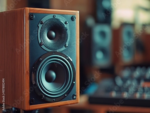 Speaker s shadow cast on the wall, focus on intense oration, power of words, dynamic, fusion, minimalistic studio backdrop photo